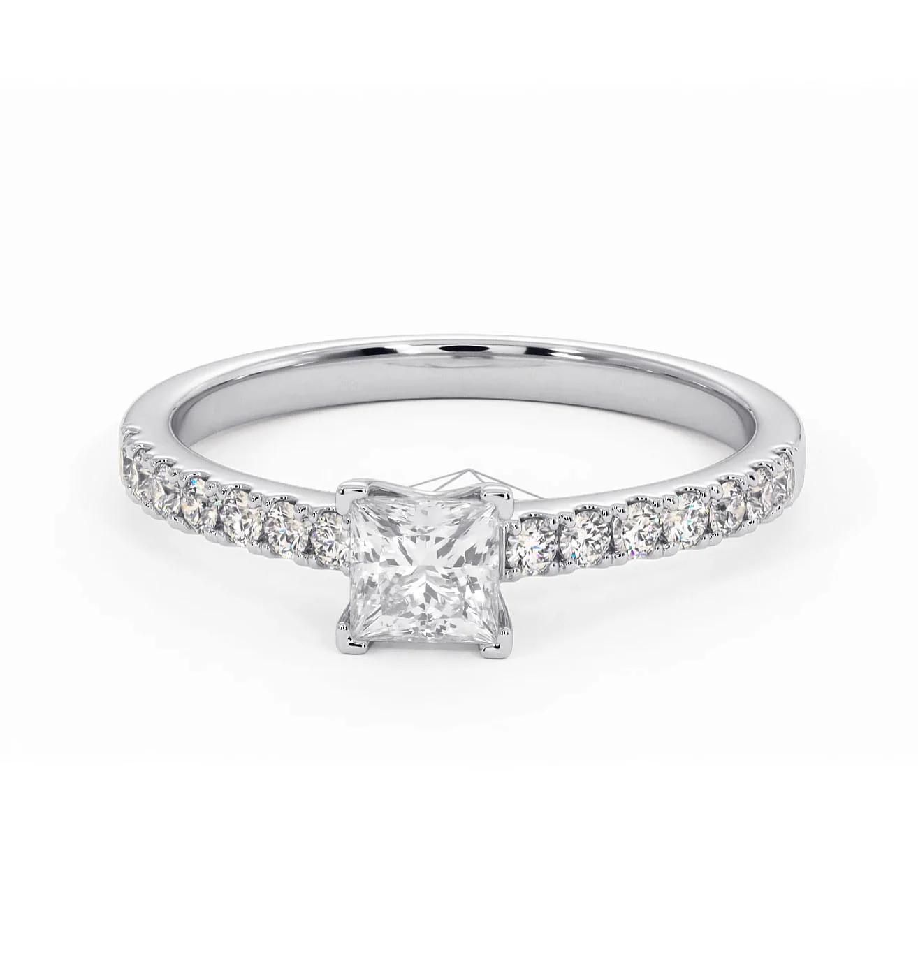 Katerina Princess Diamond Engagement Ring 18KW Gold 0.85ct G/SI2 - Image 89
