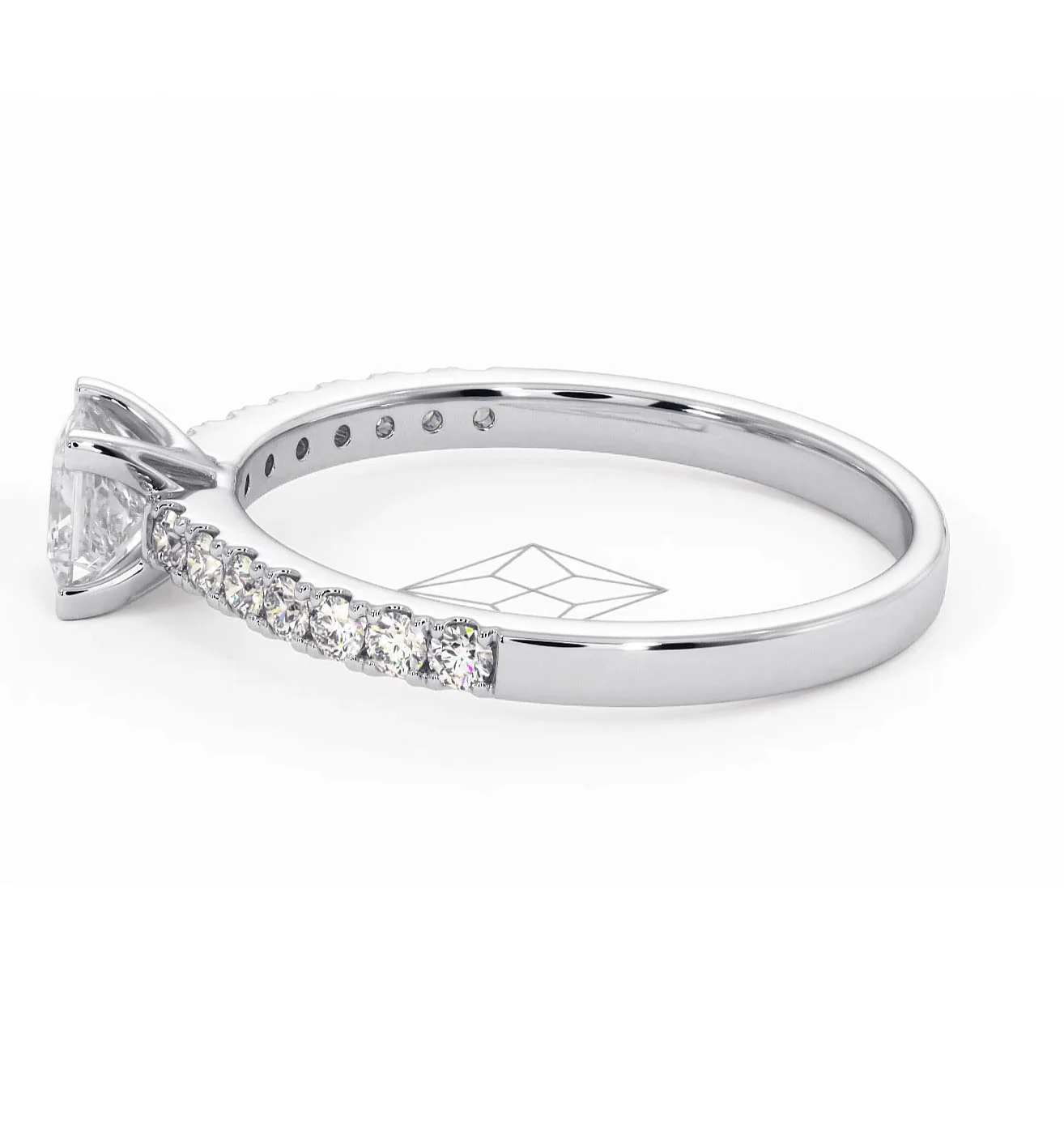 Katerina Princess Diamond Engagement Ring 18KW Gold 0.85ct G/VS1 - Image 26