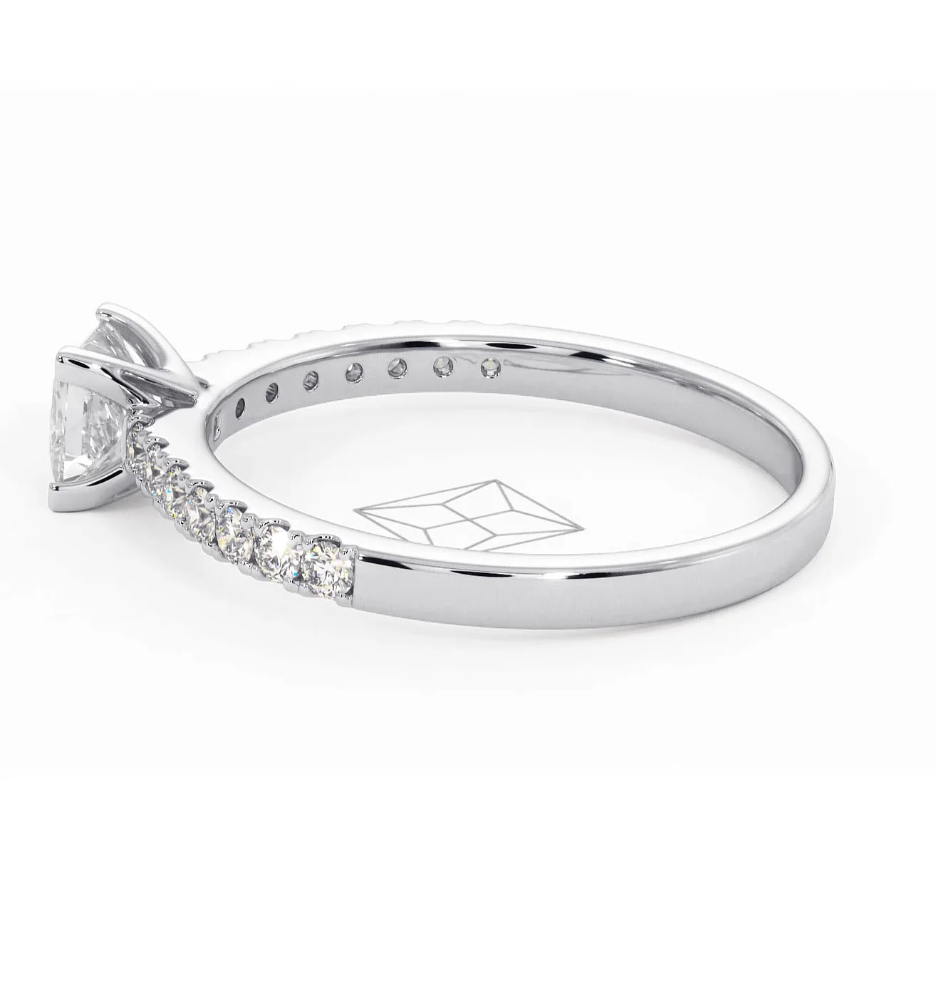 Katerina Princess Diamond Engagement Ring 18KW Gold 0.85ct G/VS1 - Image 29