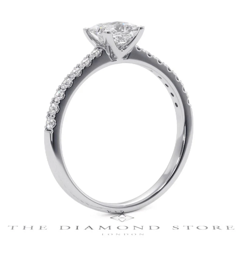 Katerina GIA Princess Diamond Engagement Ring 18KW Gold 1.15ct G/SI2 - Image 135