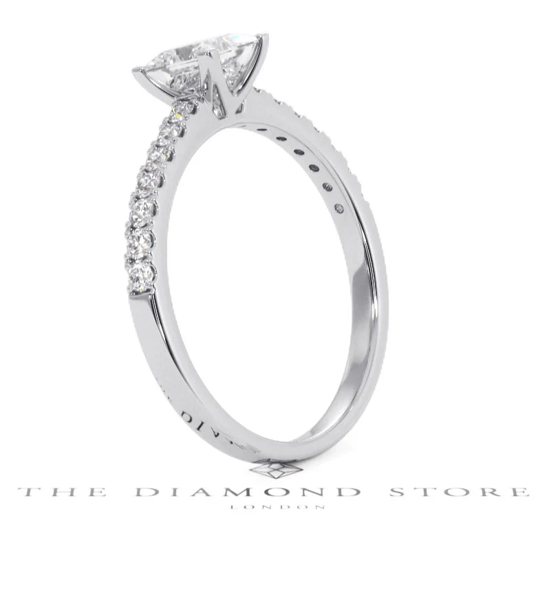 Katerina GIA Princess Diamond Engagement Ring 18KW Gold 1.15ct G/SI2 - Image 140