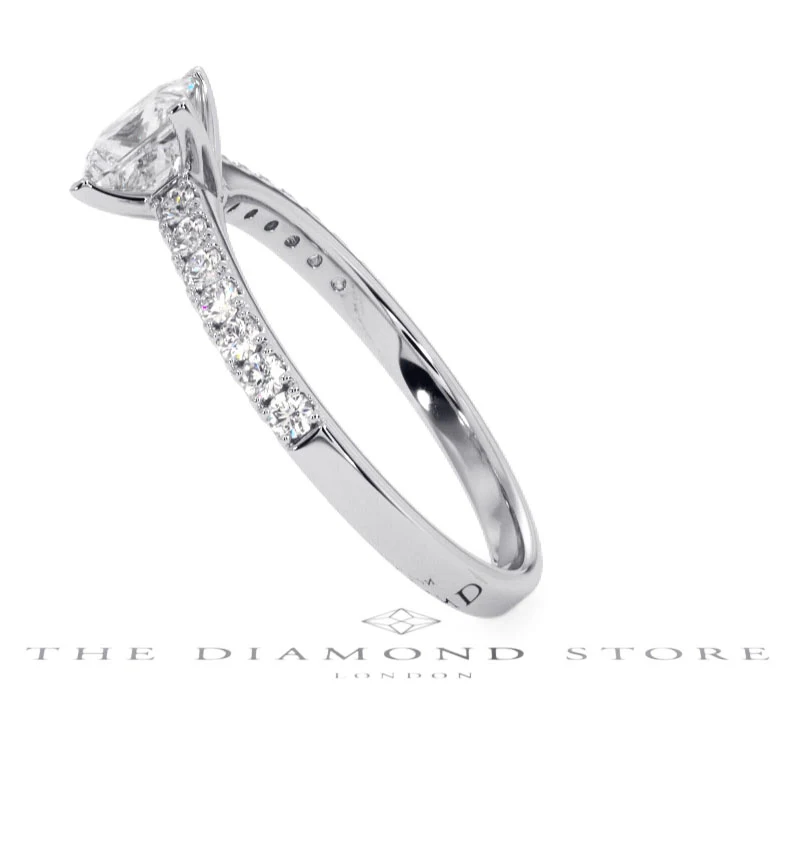 Katerina GIA Princess Diamond Engagement Ring 18KW Gold 1.15ct G/SI2 - Image 147