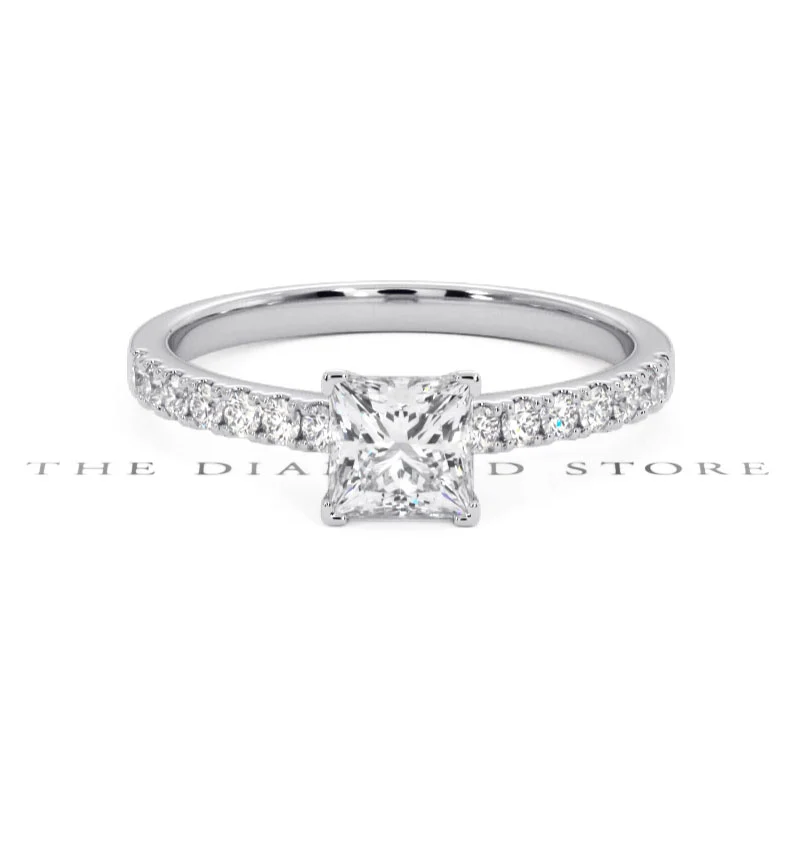 Katerina GIA Princess Diamond Engagement Ring 18KW Gold 1.15ct G/SI2 - Image 8