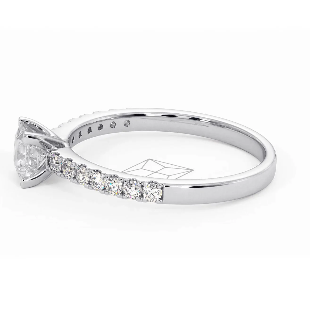Katerina Princess Diamond Engagement Ring Platinum 0.85ct G/SI2 - Image 106