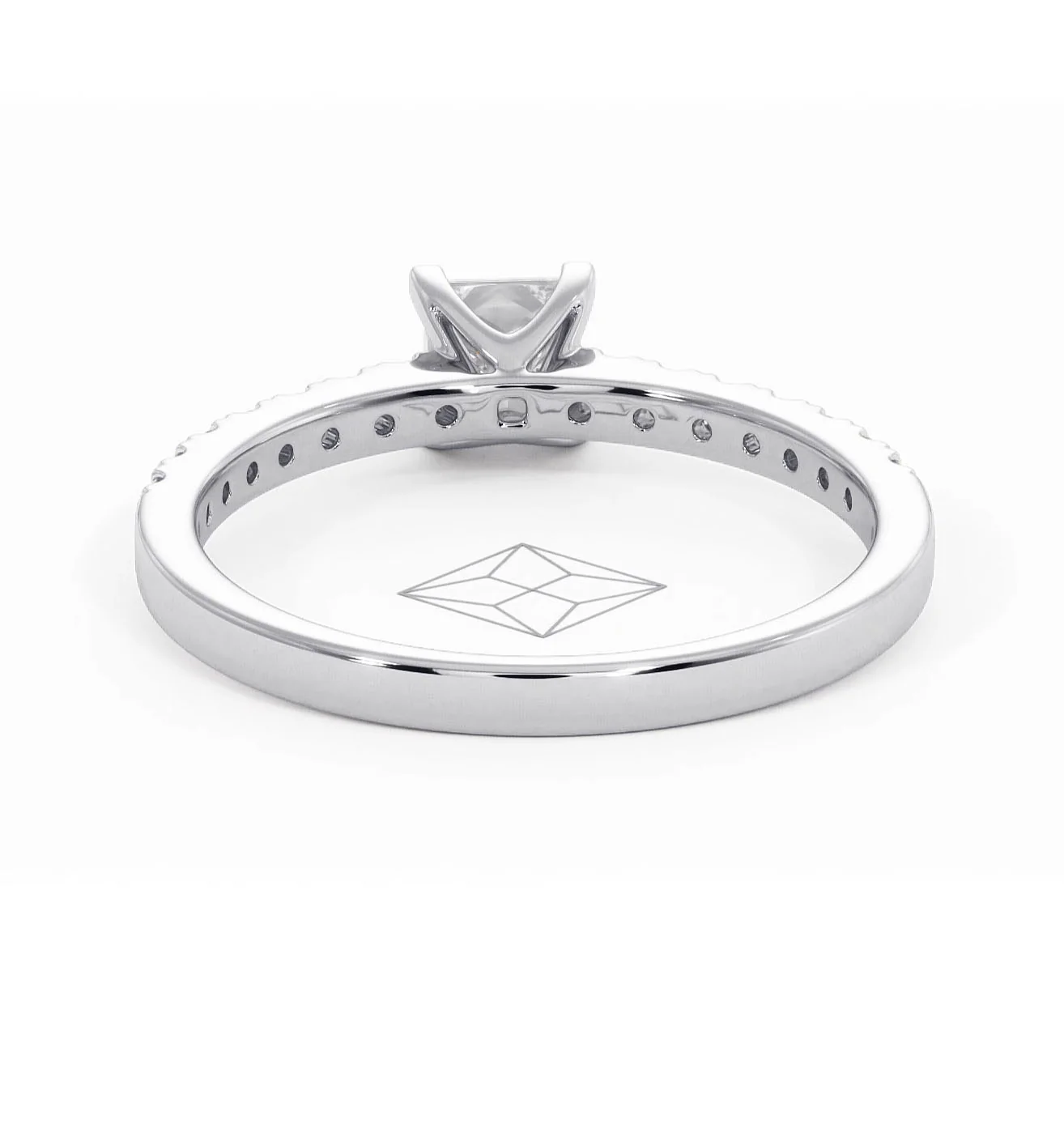 Katerina Princess Diamond Engagement Ring Platinum 0.85ct G/SI2 - Image 127