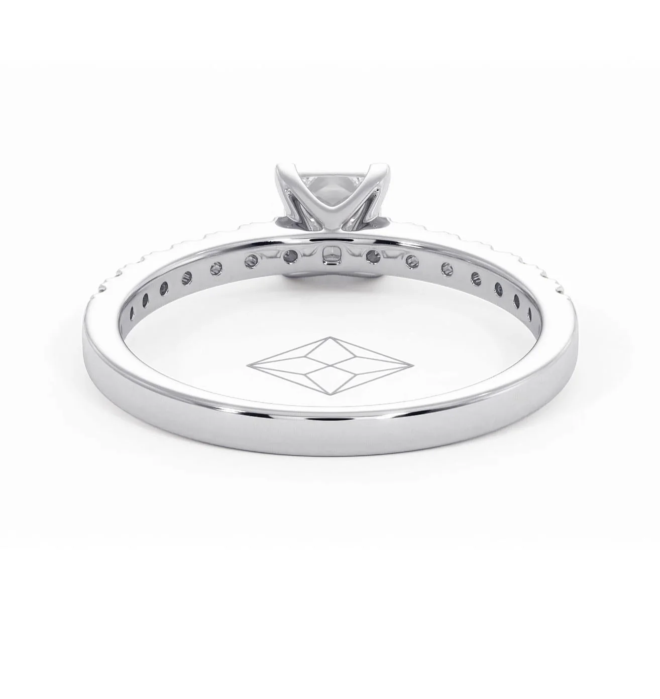 Katerina Princess Diamond Engagement Ring Platinum 0.85ct G/SI2 - Image 128