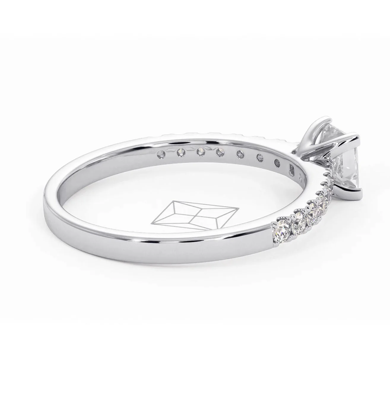 Katerina Princess Diamond Engagement Ring Platinum 0.85ct G/SI2 - Image 142