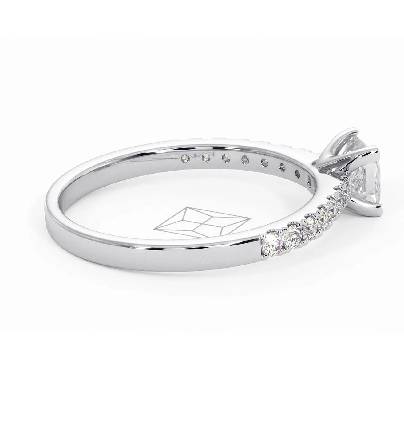 Katerina Princess Diamond Engagement Ring Platinum 0.85ct G/SI2 - Image 144
