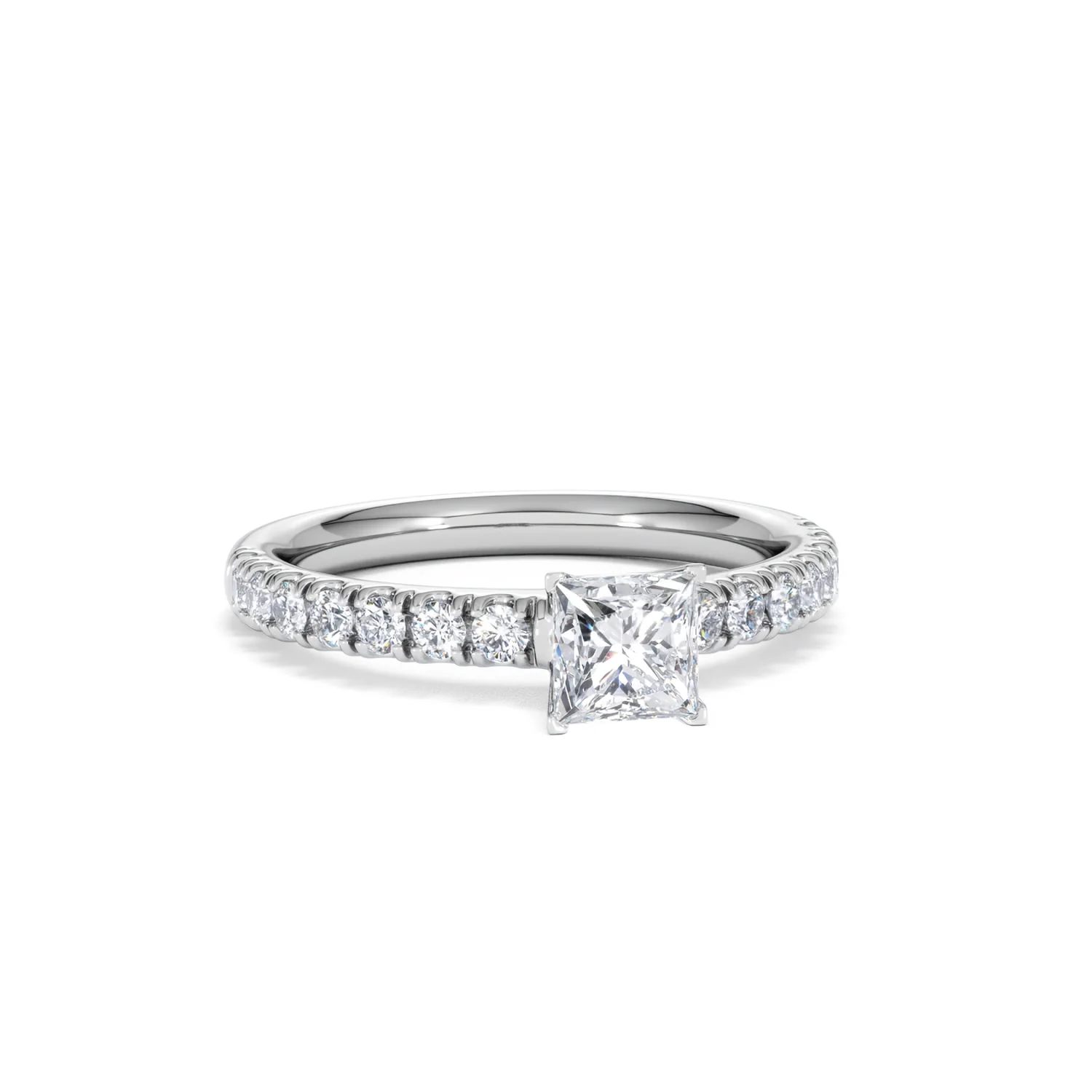 Katerina Princess Diamond Engagement Ring Platinum 0.85ct G/SI2 - Image 15