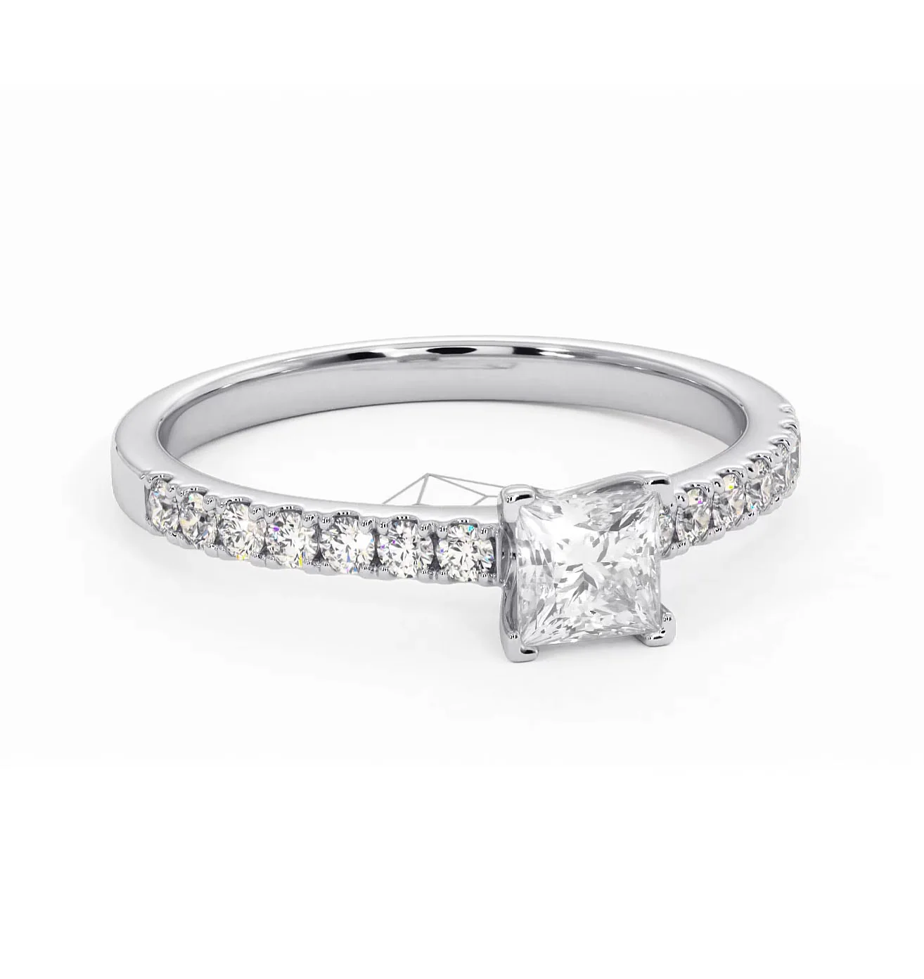 Katerina Princess Diamond Engagement Ring Platinum 0.85ct G/SI2 - Image 164