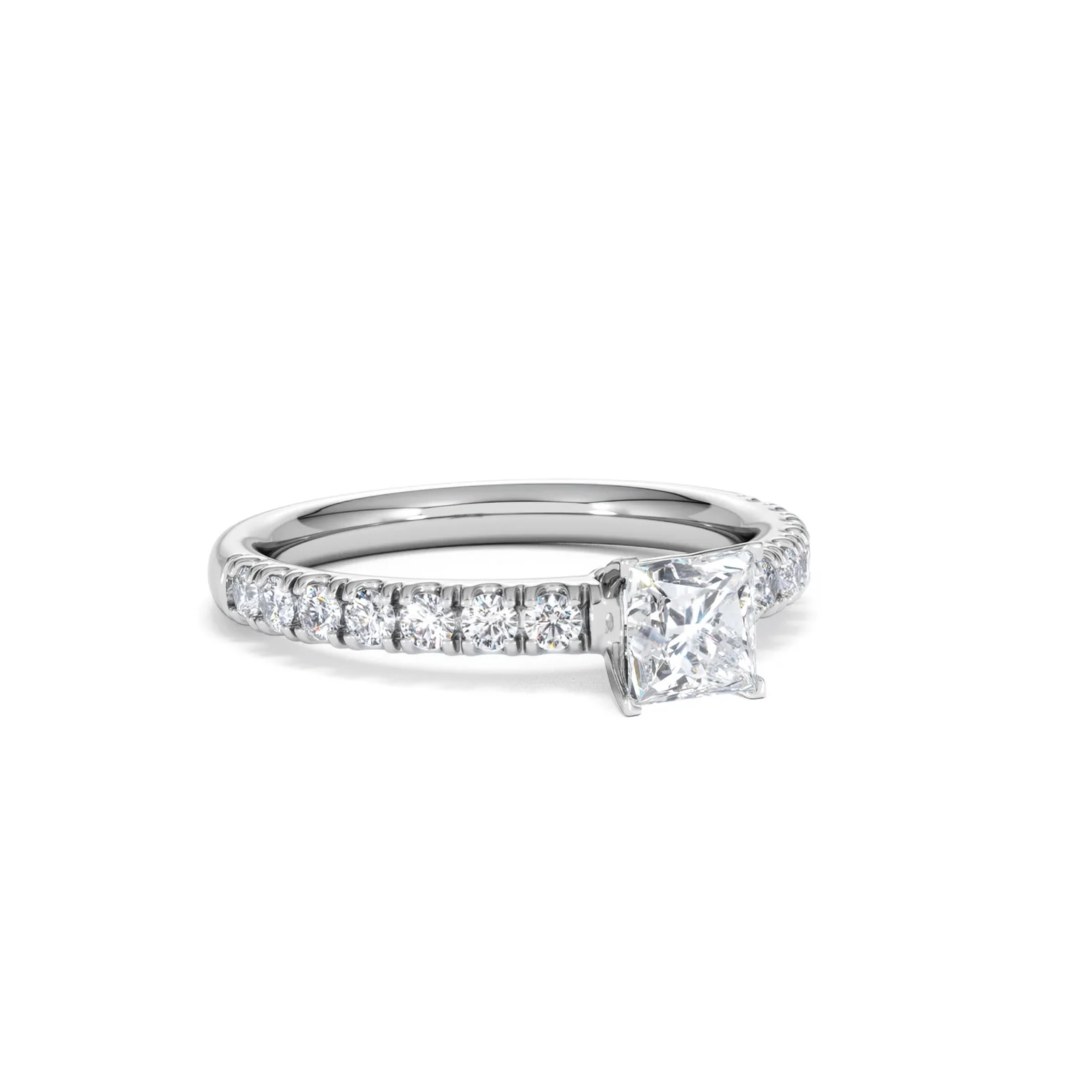 Katerina Princess Diamond Engagement Ring Platinum 0.85ct G/SI2 - Image 18