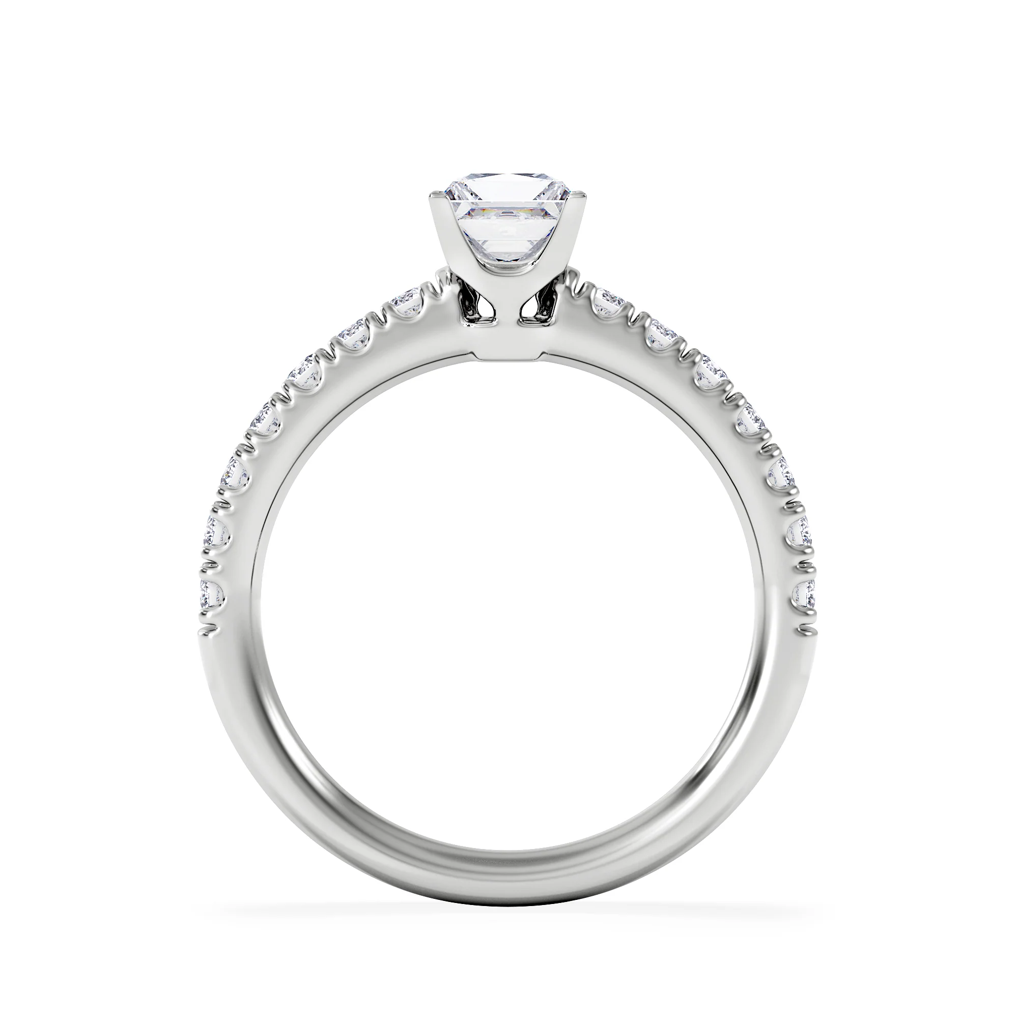 Katerina Princess Diamond Engagement Ring Platinum 0.85ct G/SI2 - Image 3