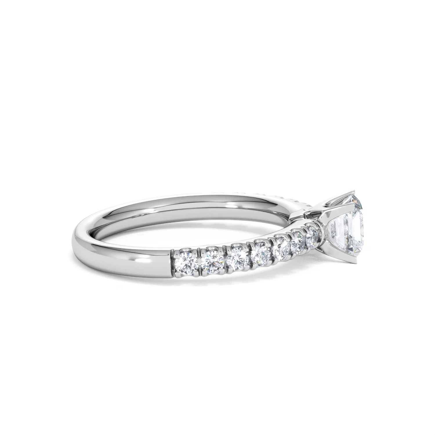 Katerina Princess Diamond Engagement Ring Platinum 0.85ct G/SI2 - Image 31