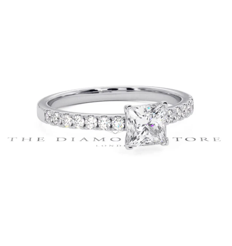 Katerina GIA Princess Diamond Engagement Ring Platinum 1.15ct G/SI1 - Image 10