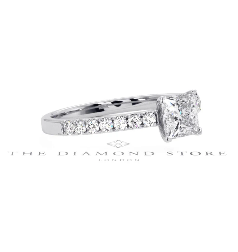 Katerina GIA Princess Diamond Engagement Ring Platinum 1.15ct G/SI1 - Image 14
