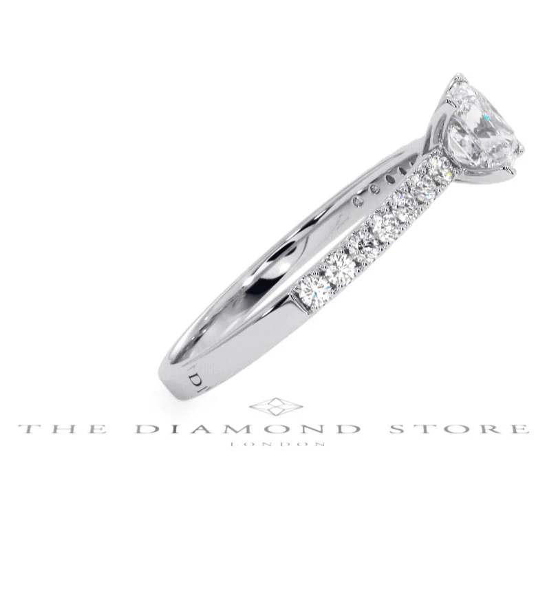 Katerina GIA Princess Diamond Engagement Ring Platinum 1.15ct G/SI1 - Image 24