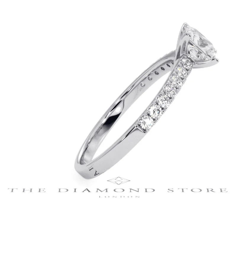 Katerina GIA Princess Diamond Engagement Ring Platinum 1.15ct G/SI1 - Image 26