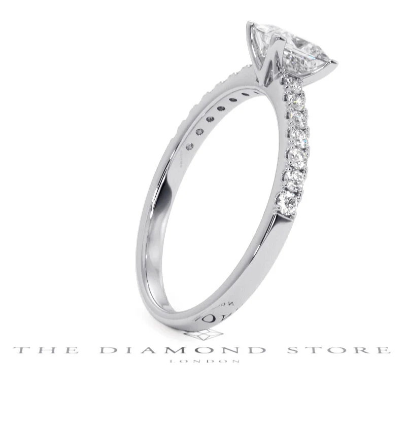 Katerina GIA Princess Diamond Engagement Ring Platinum 1.15ct G/SI1 - Image 31