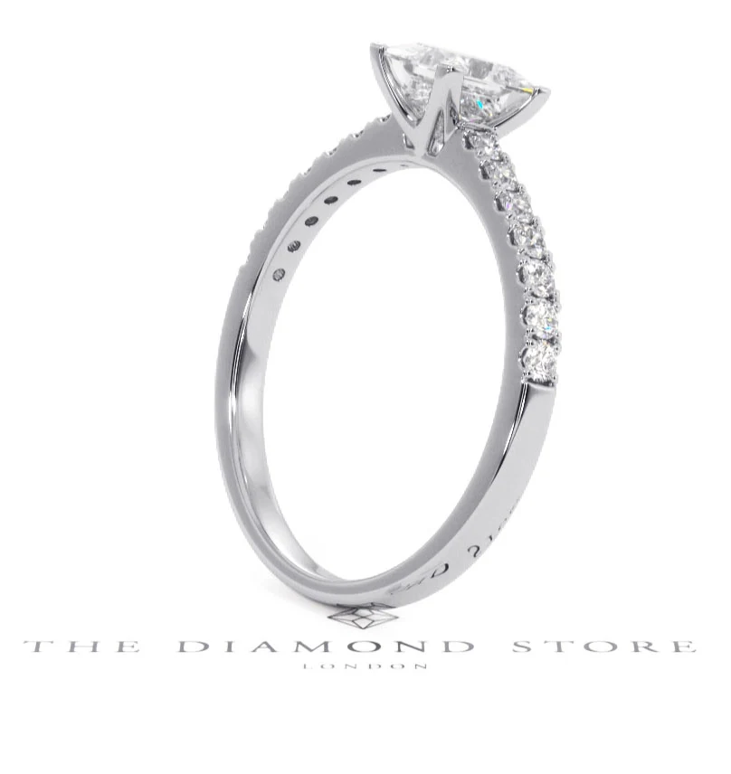 Katerina GIA Princess Diamond Engagement Ring Platinum 1.15ct G/SI1 - Image 34