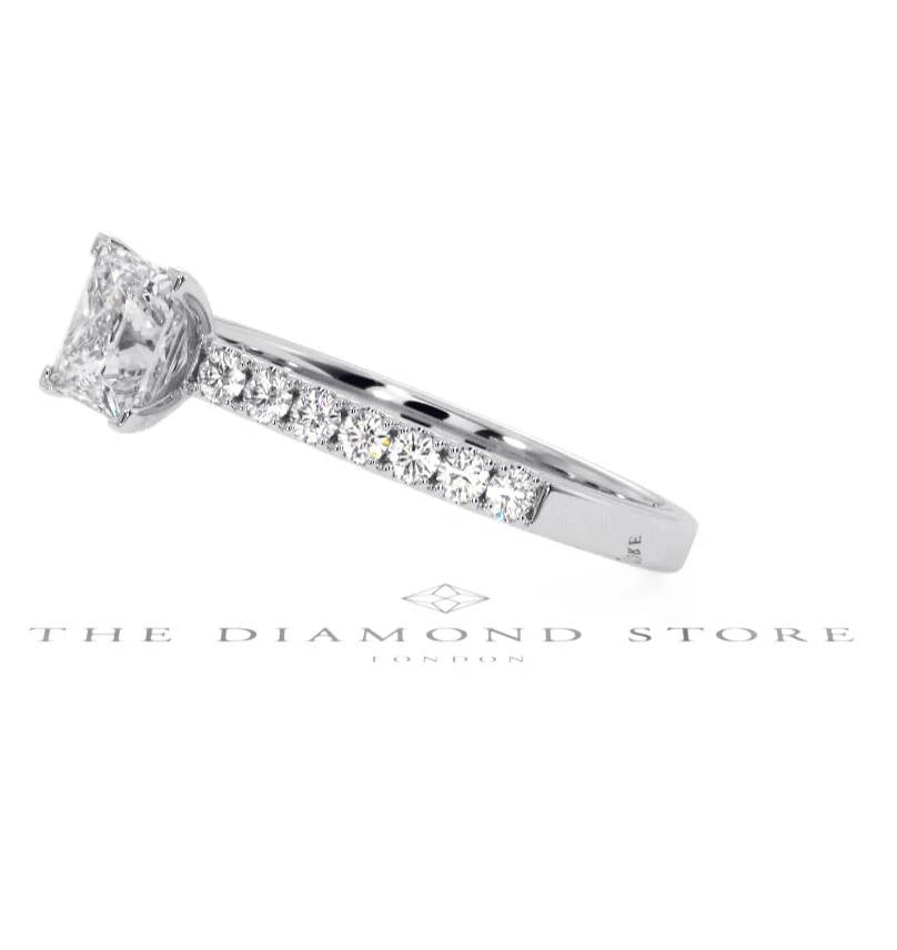 Katerina GIA Princess Diamond Engagement Ring Platinum 1.15ct G/SI1 - Image 73