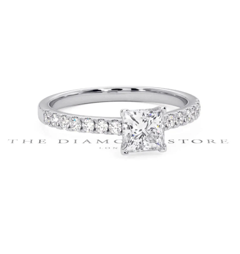 Katerina GIA Princess Diamond Engagement Ring Platinum 1.15ct G/SI1 - Image 9