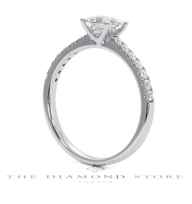 Katerina GIA Princess Diamond Engagement Ring Platinum 1.15ct G/SI2 - Image 120