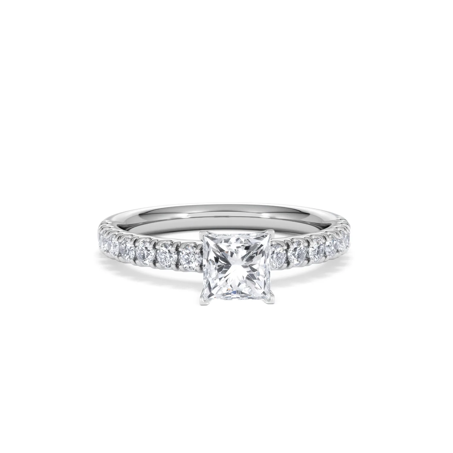 Katerina GIA Princess Diamond Engagement Ring Platinum 1.15ct G/SI2 - Image 13