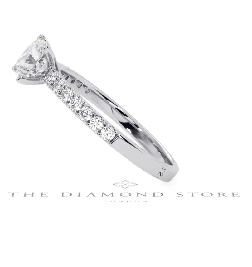 Katerina GIA Princess Diamond Engagement Ring Platinum 1.15ct G/SI2 - Image 150