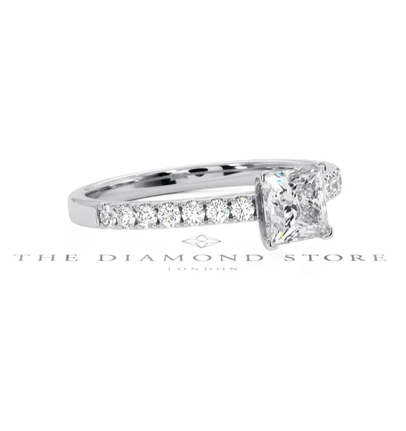 Katerina GIA Princess Diamond Engagement Ring Platinum 1.15ct G/SI2 - Image 95