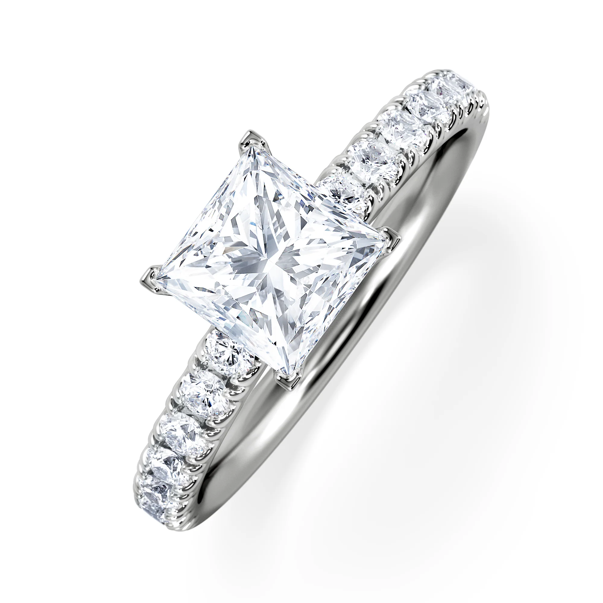 Katerina GIA Princess Diamond Engagement Ring Platinum 1.50ct G/SI2
