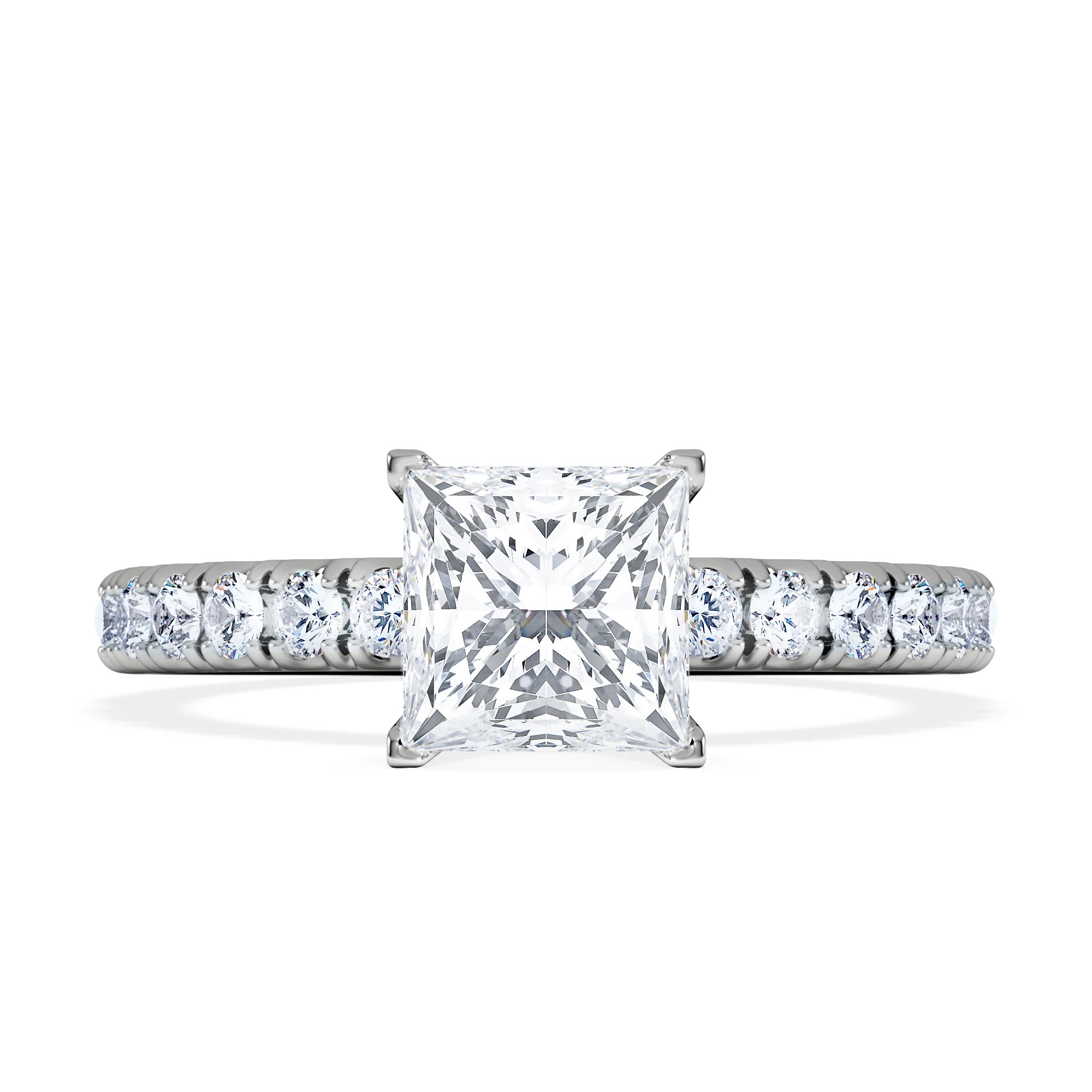 Katerina GIA Princess Diamond Engagement Ring Platinum 1.50ct G/SI2 - Image 6