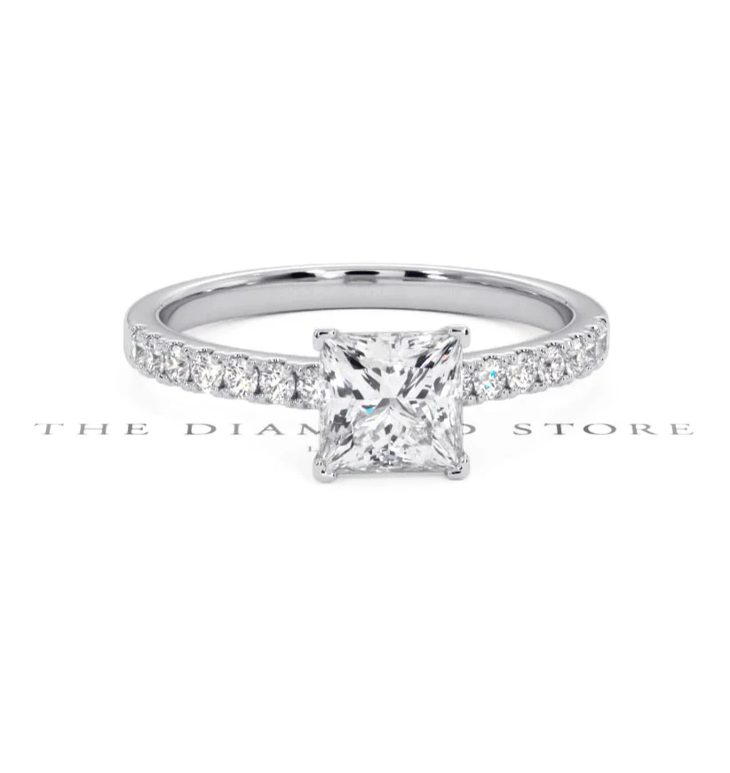 Katerina GIA Princess Diamond Engagement Ring Platinum 1.50ct G/SI2 - Image 9