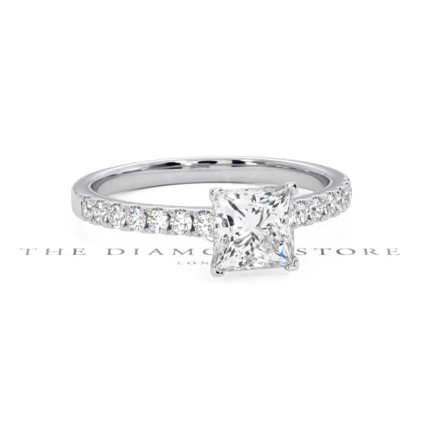 Katerina GIA Princess Diamond Engagement Ring Platinum 1.50ct G/VS1 - Image 11