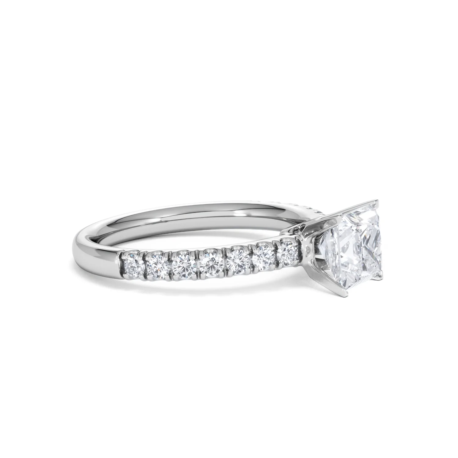 Katerina GIA Princess Diamond Engagement Ring Platinum 1.55ct G/SI2 - Image 21