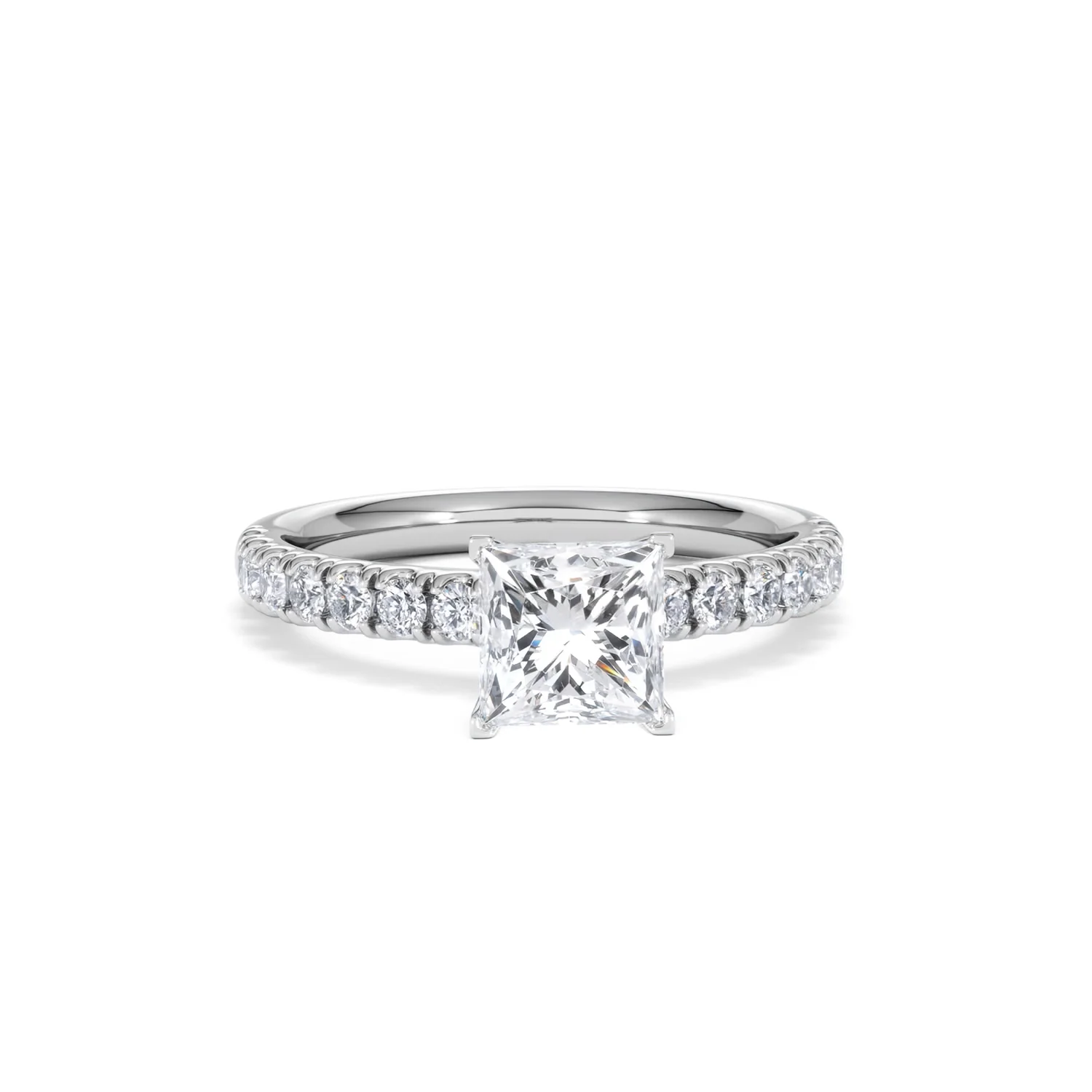 Katerina GIA Princess Diamond Engagement Ring Platinum 1.55ct G/SI2 - Image 9