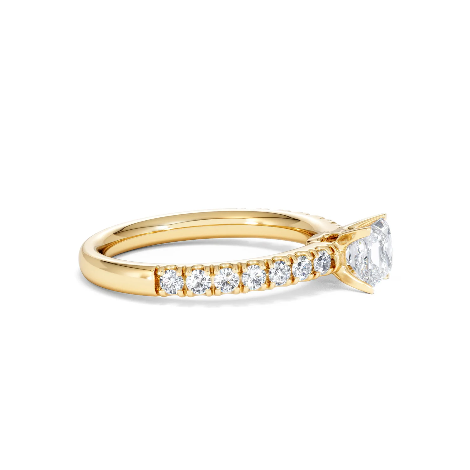 Katerina Lab Princess Diamond Engagement Ring 18K Gold 0.85ct F/VS1 - Image 28