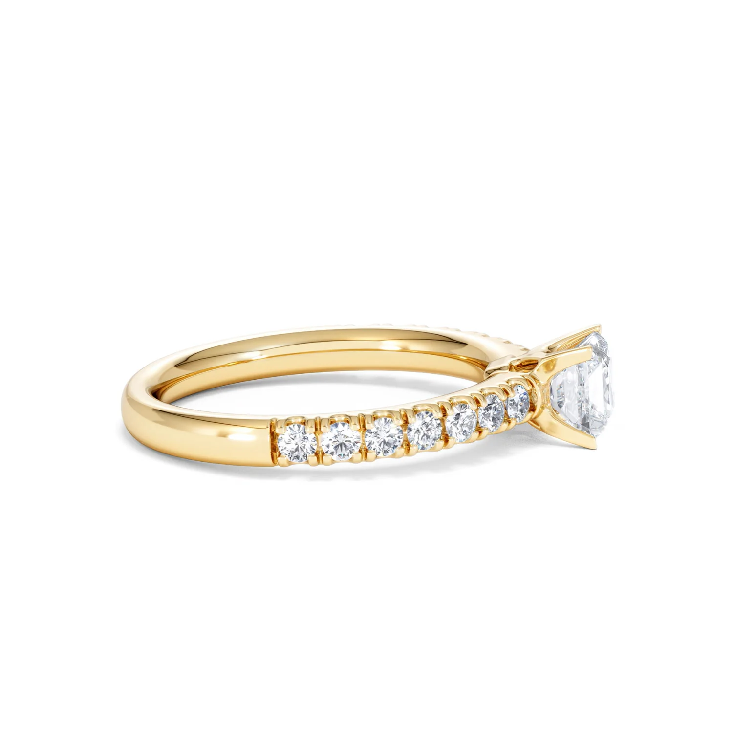 Katerina Lab Princess Diamond Engagement Ring 18K Gold 0.85ct F/VS1 - Image 30