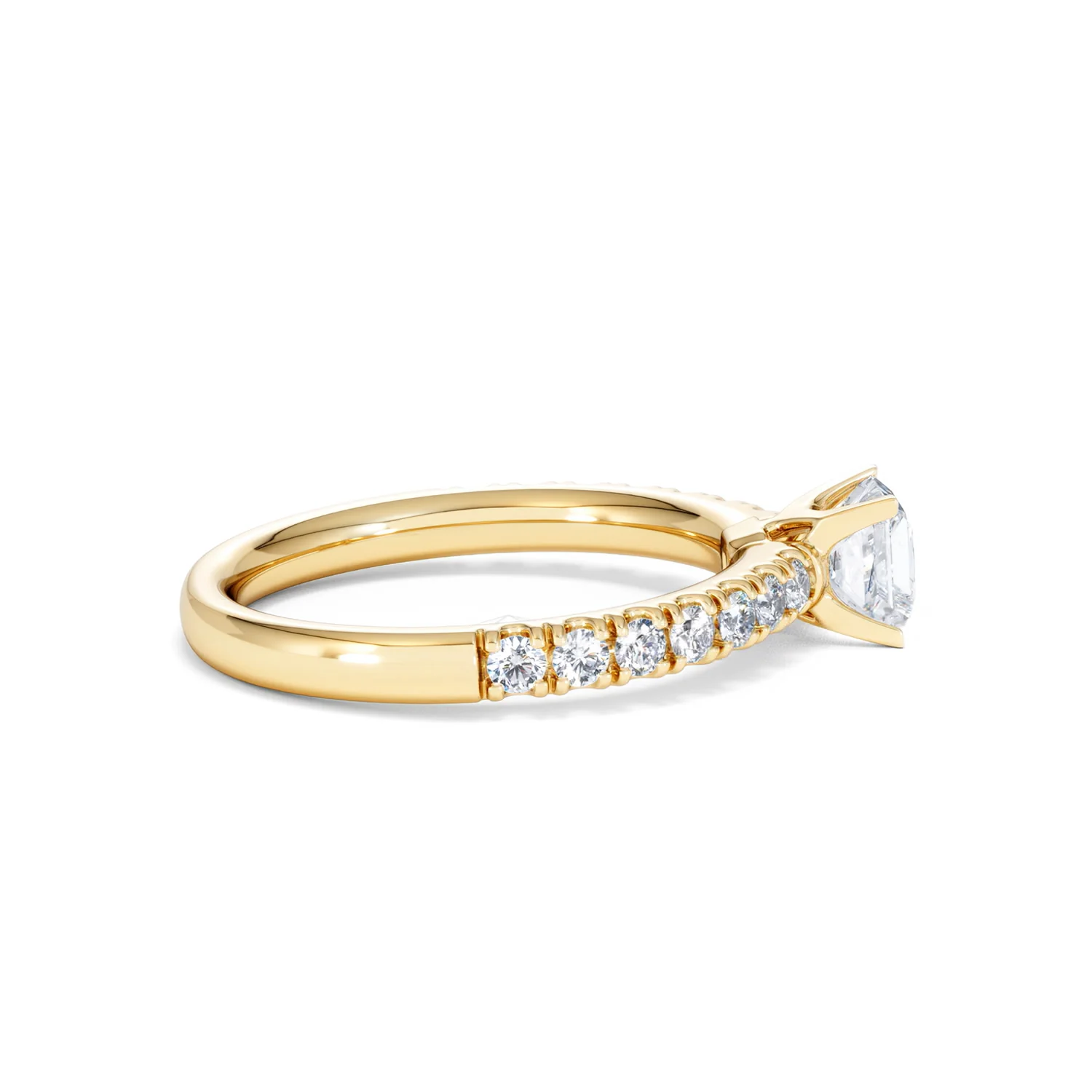 Katerina Lab Princess Diamond Engagement Ring 18K Gold 0.85ct F/VS1 - Image 33