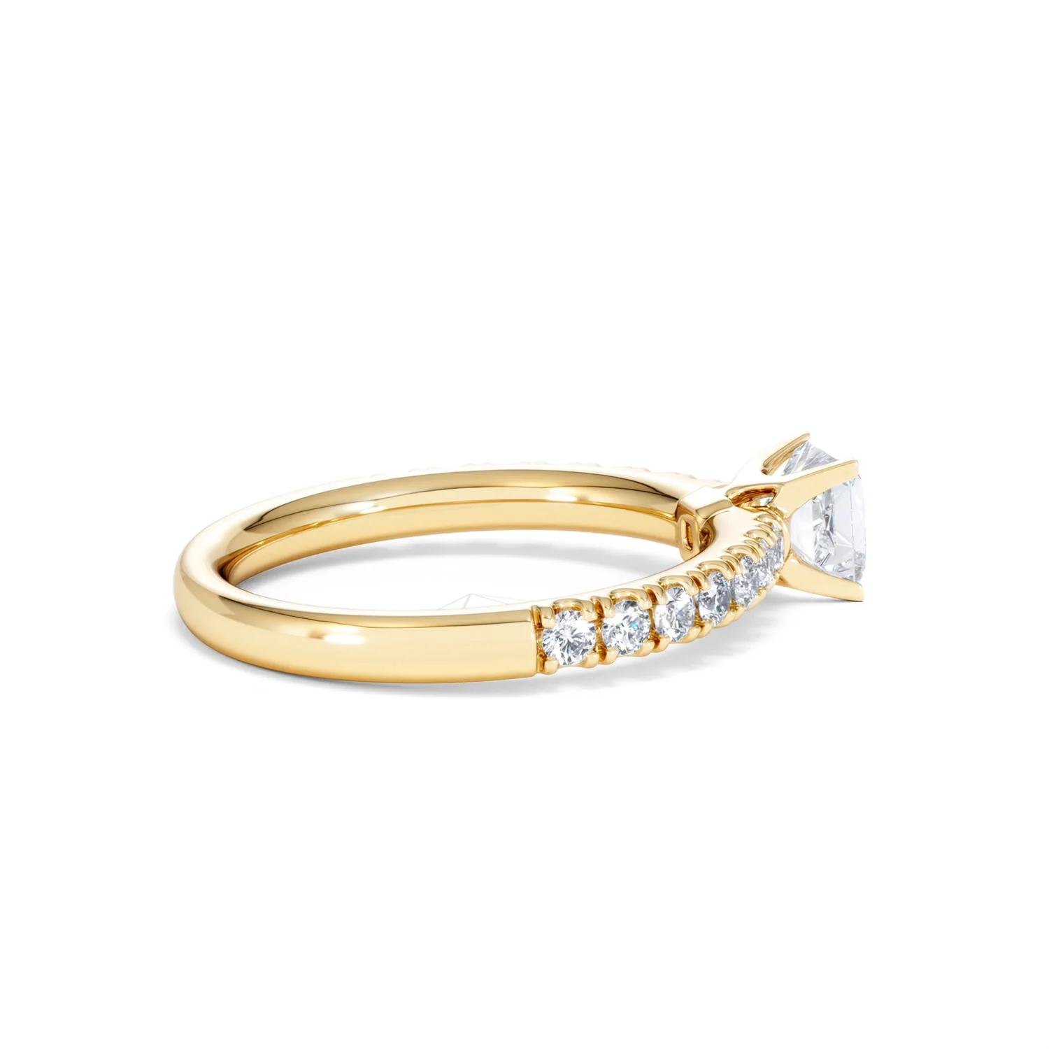 Katerina Lab Princess Diamond Engagement Ring 18K Gold 0.85ct F/VS1 - Image 36