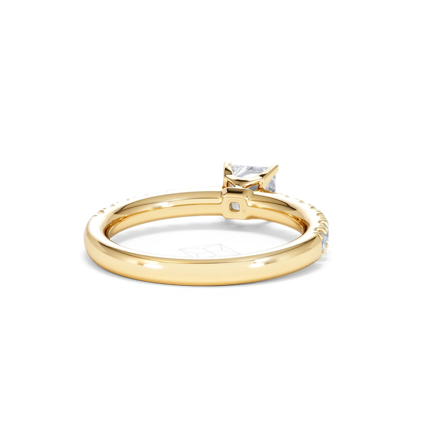 Katerina Lab Princess Diamond Engagement Ring 18K Gold 0.85ct F/VS1 - Image 48