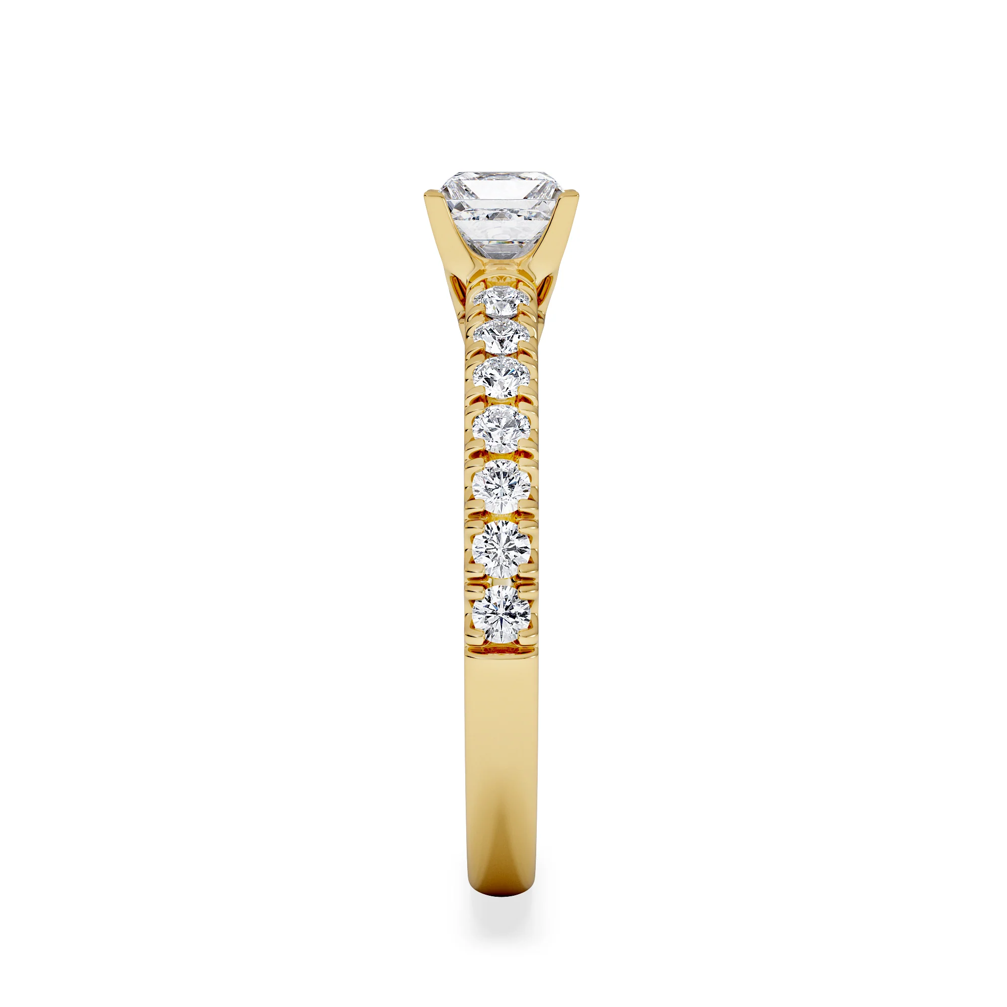 Katerina Lab Princess Diamond Engagement Ring 18K Gold 0.85ct F/VS1 - Image 5