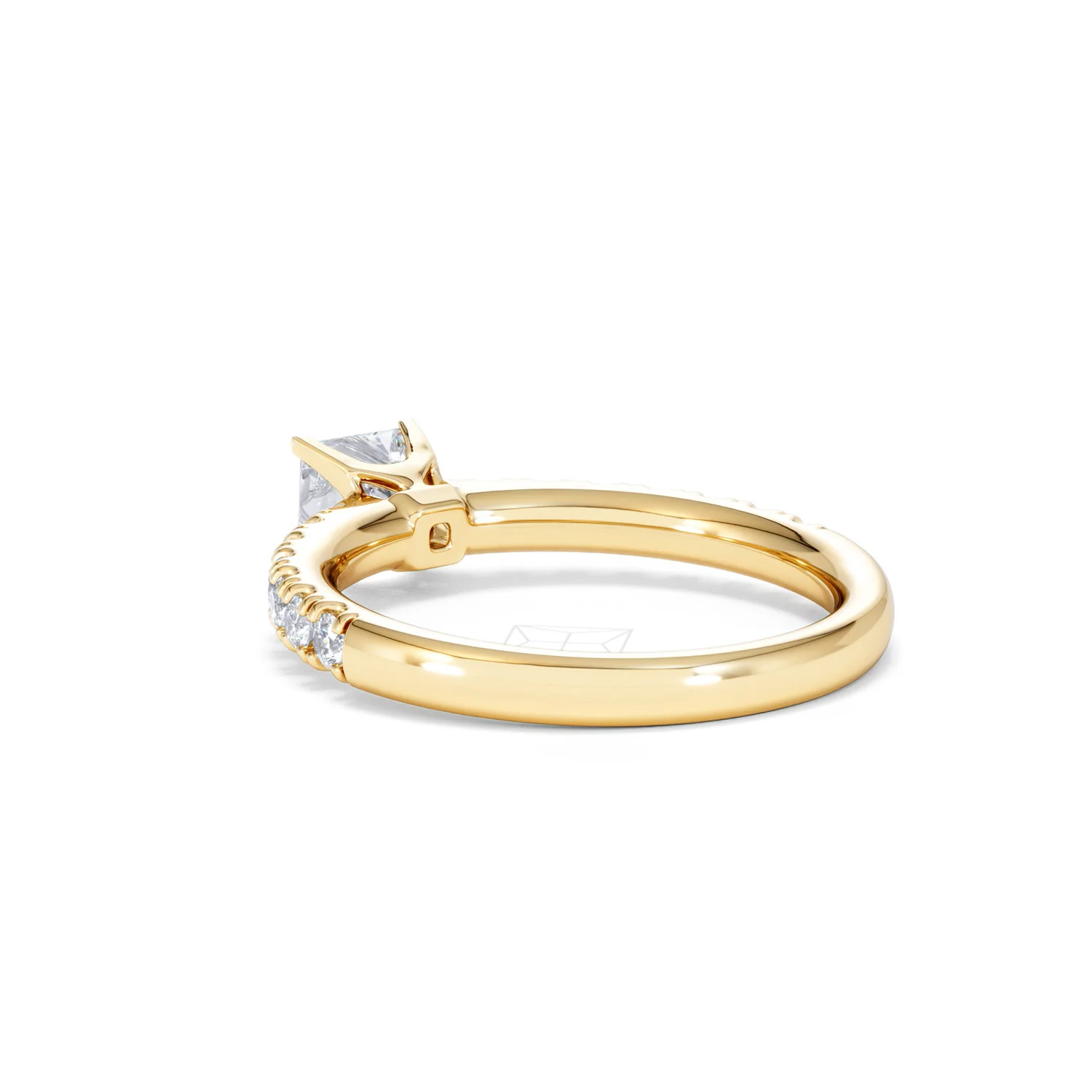 Katerina Lab Princess Diamond Engagement Ring 18K Gold 0.85ct F/VS1 - Image 60