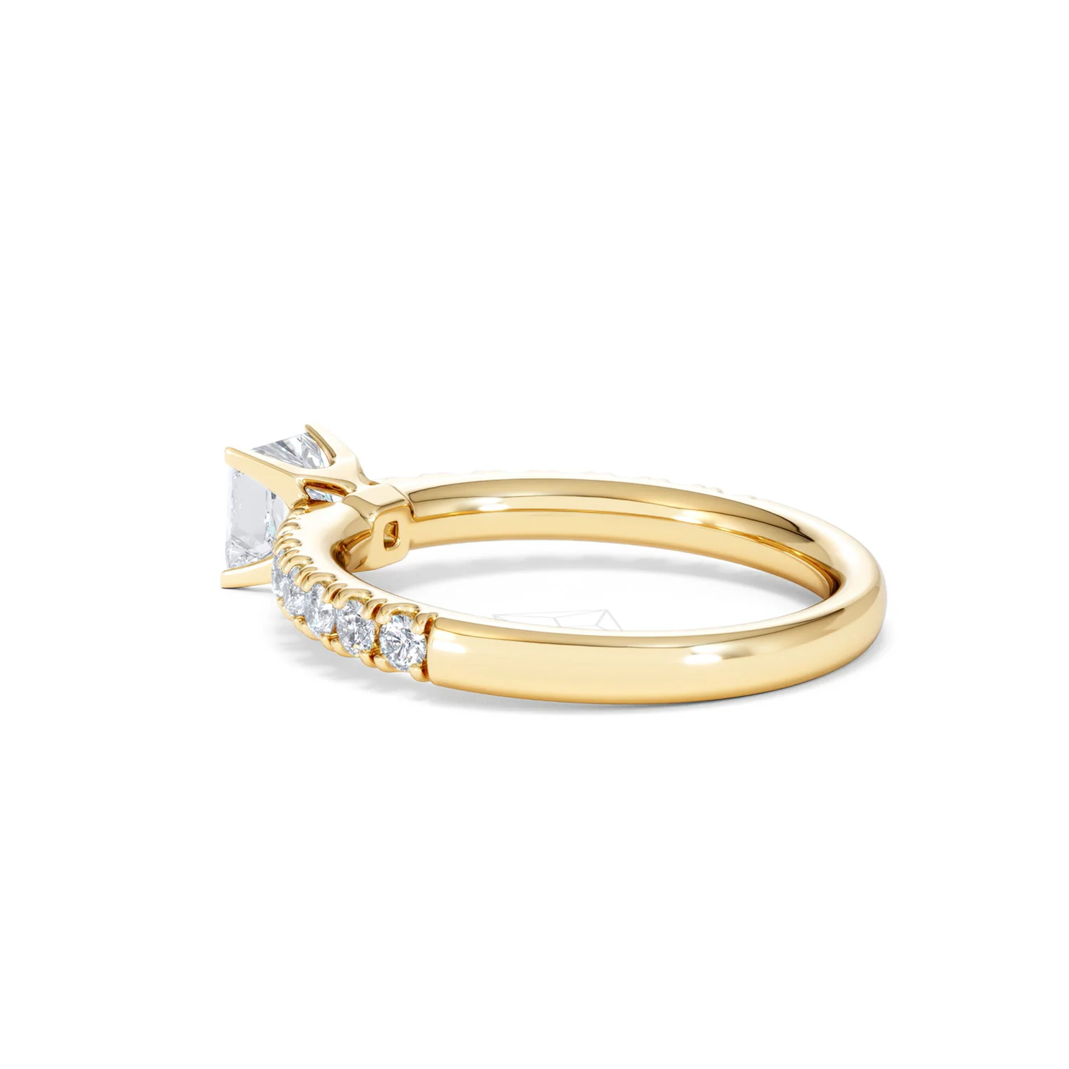 Katerina Lab Princess Diamond Engagement Ring 18K Gold 0.85ct F/VS1 - Image 64