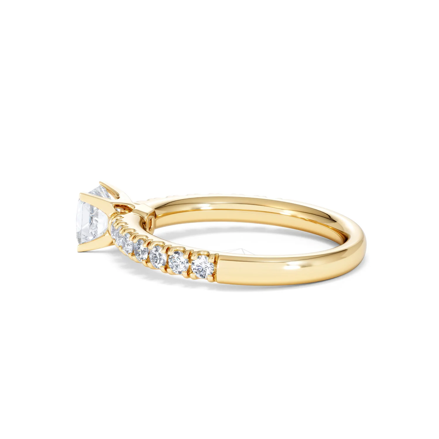 Katerina Lab Princess Diamond Engagement Ring 18K Gold 0.85ct F/VS1 - Image 68