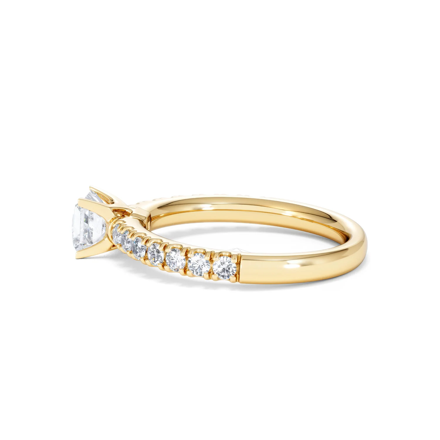 Katerina Lab Princess Diamond Engagement Ring 18K Gold 0.85ct F/VS1 - Image 70