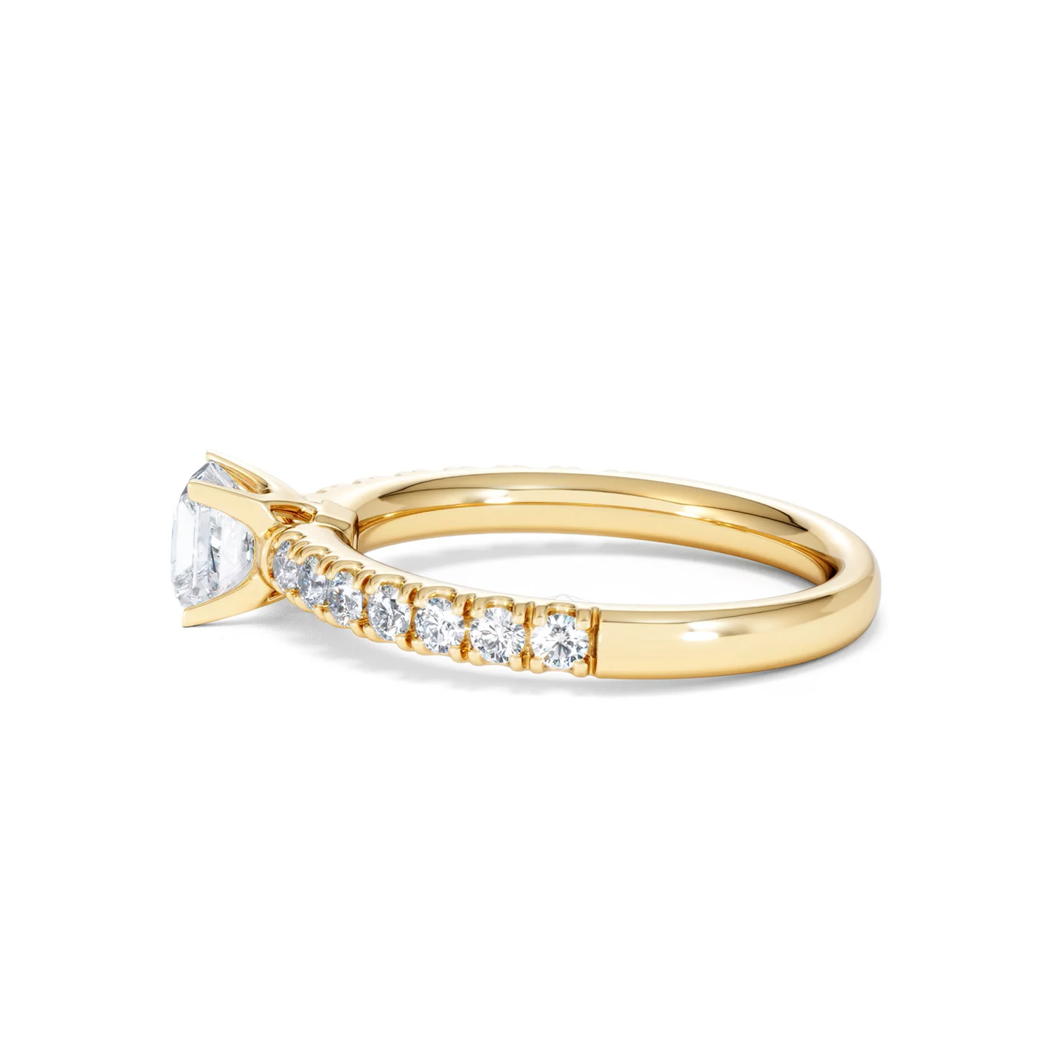 Katerina Lab Princess Diamond Engagement Ring 18K Gold 0.85ct F/VS1 - Image 71