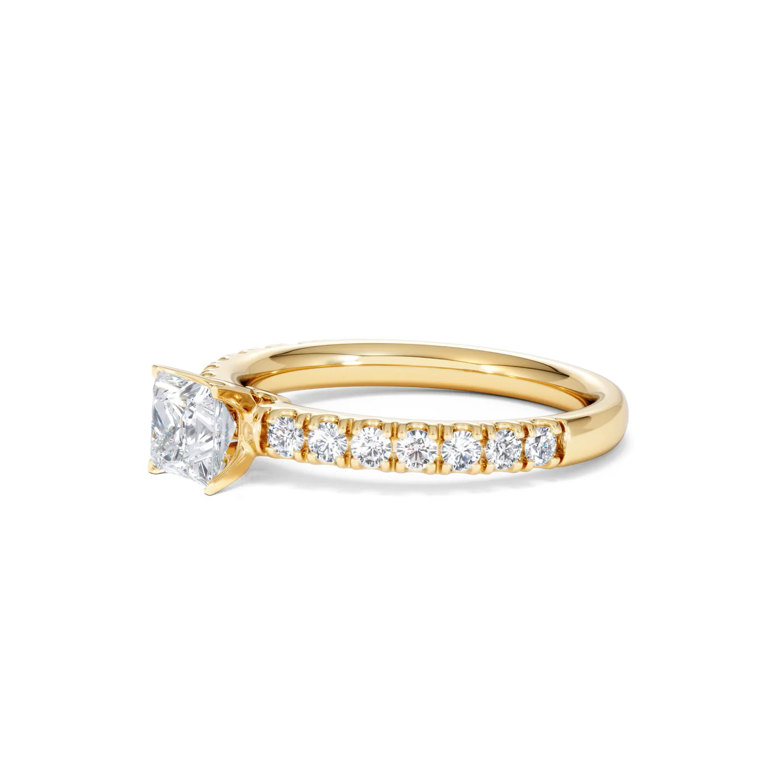 Katerina Lab Princess Diamond Engagement Ring 18K Gold 0.85ct F/VS1 - Image 80