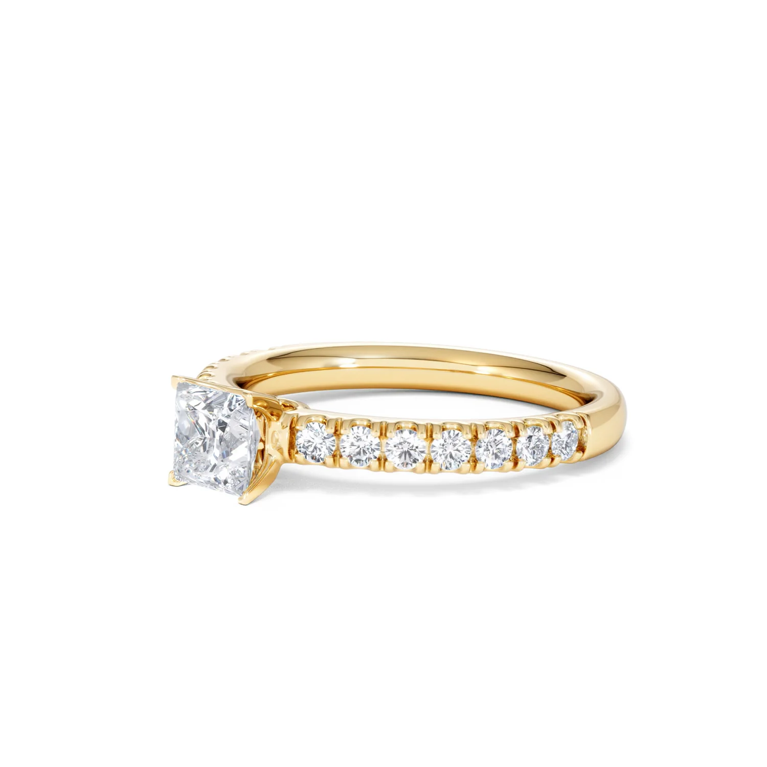 Katerina Lab Princess Diamond Engagement Ring 18K Gold 0.85ct F/VS1 - Image 82