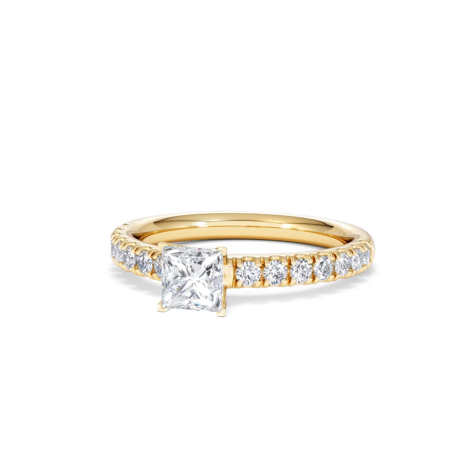 Katerina Lab Princess Diamond Engagement Ring 18K Gold 0.85ct F/VS1 - Image 88