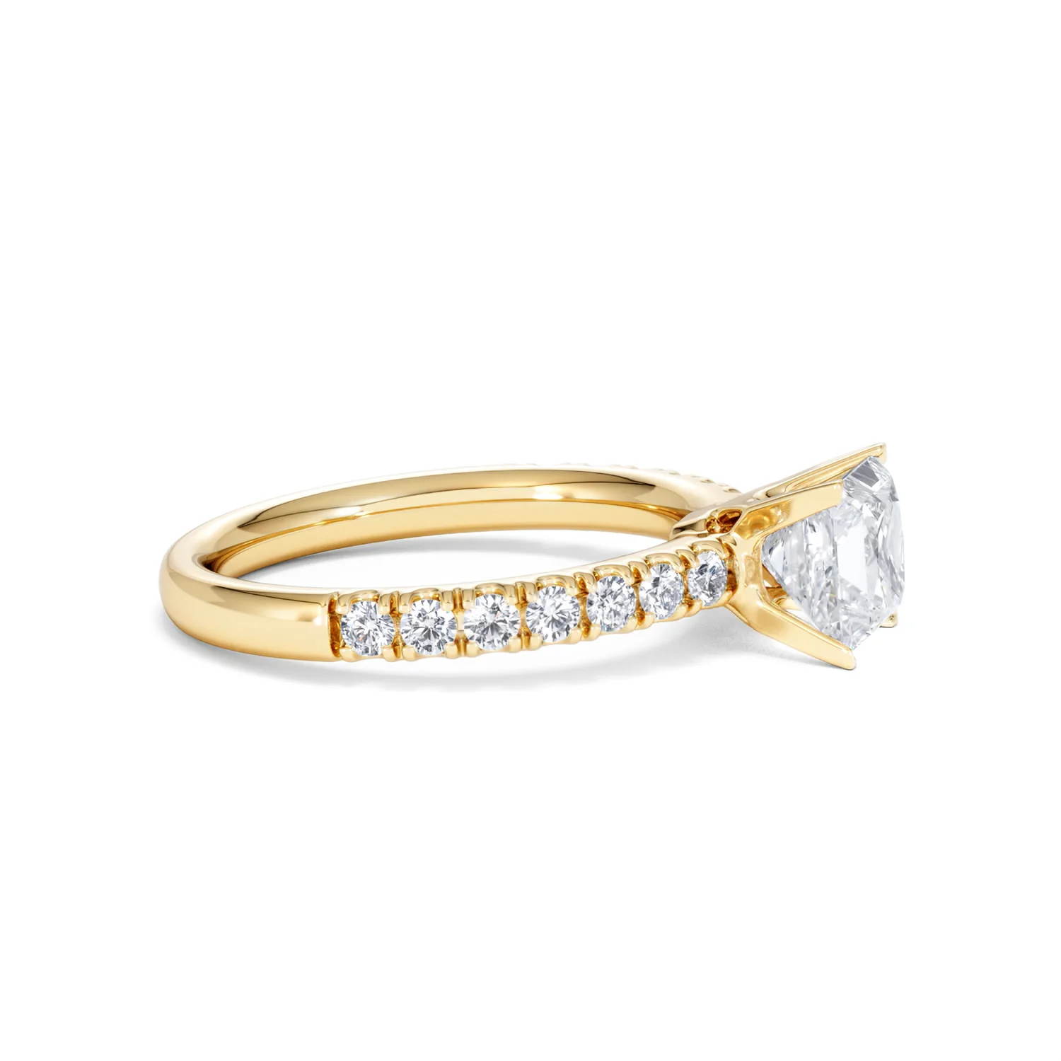Katerina Lab Princess Diamond Engagement Ring 18K Gold 1.55ct F/VS1 - Image 24